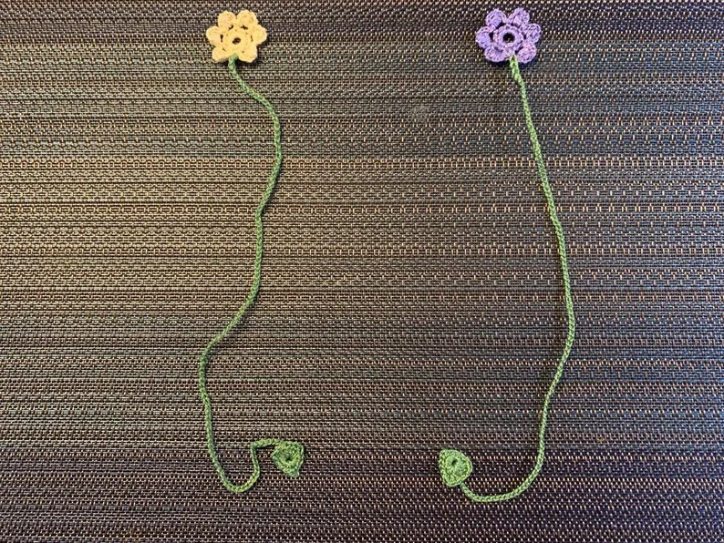 Crochet Flower Bookmark