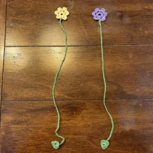 Crochet Flower Bookmark