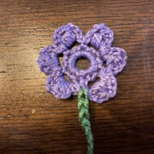 Crochet Flower Bookmark