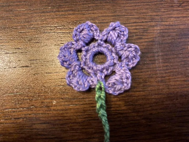 Crochet Flower Bookmark