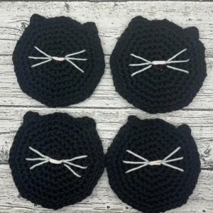 Crochet Cat Coasters