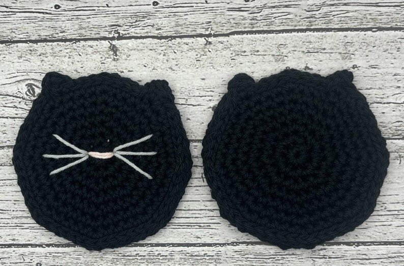 Crochet Cat Coasters