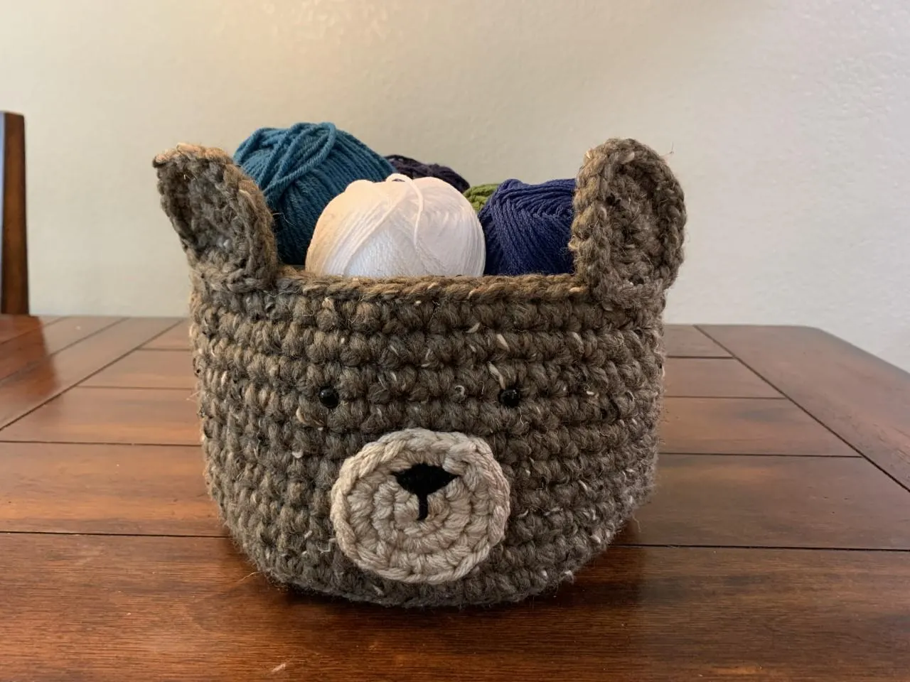 Crochet Bear Basket