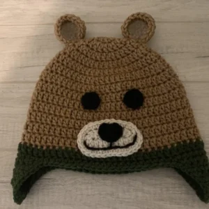 Handcrafted Crochet Bear Hat - Image 3