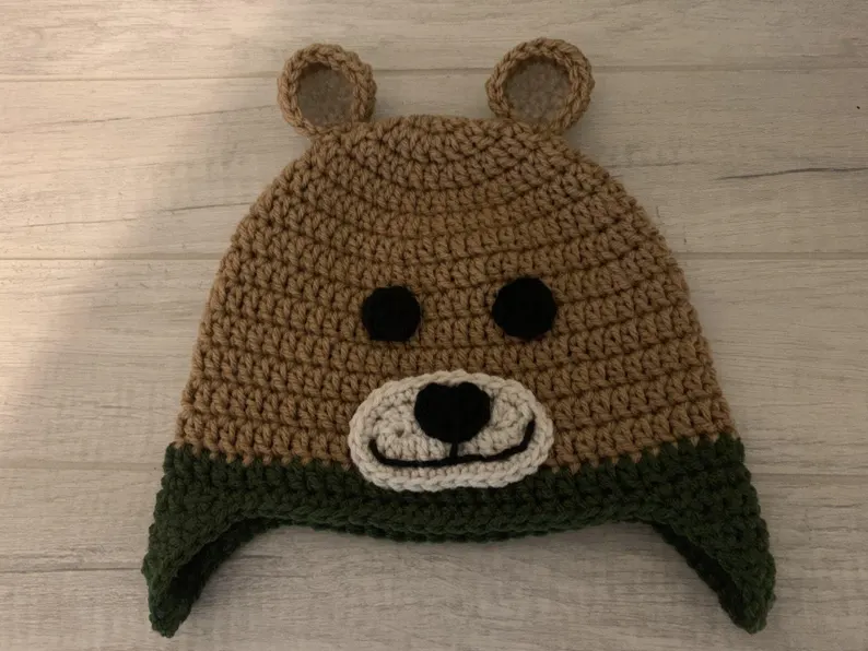 Handcrafted Crochet Bear Hat - Image 3
