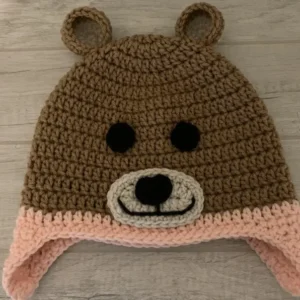 Handcrafted Crochet Bear Hat - Image 4