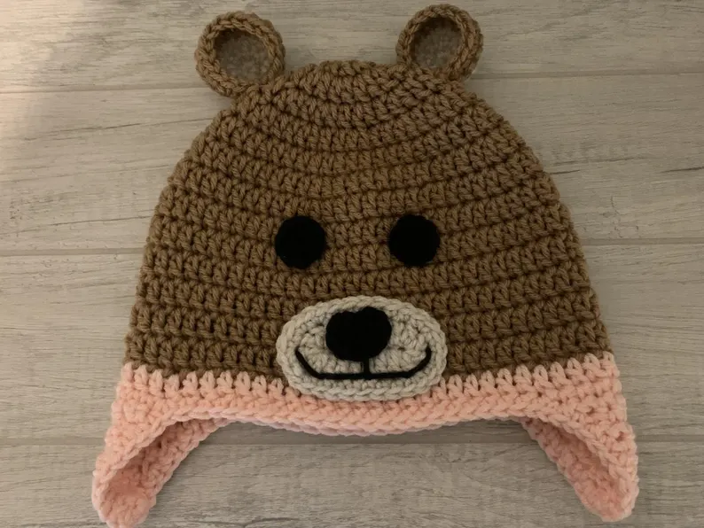 Handcrafted Crochet Bear Hat - Image 4