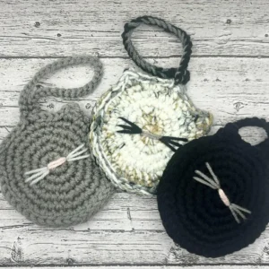 Crocheted Cat Bag Charm