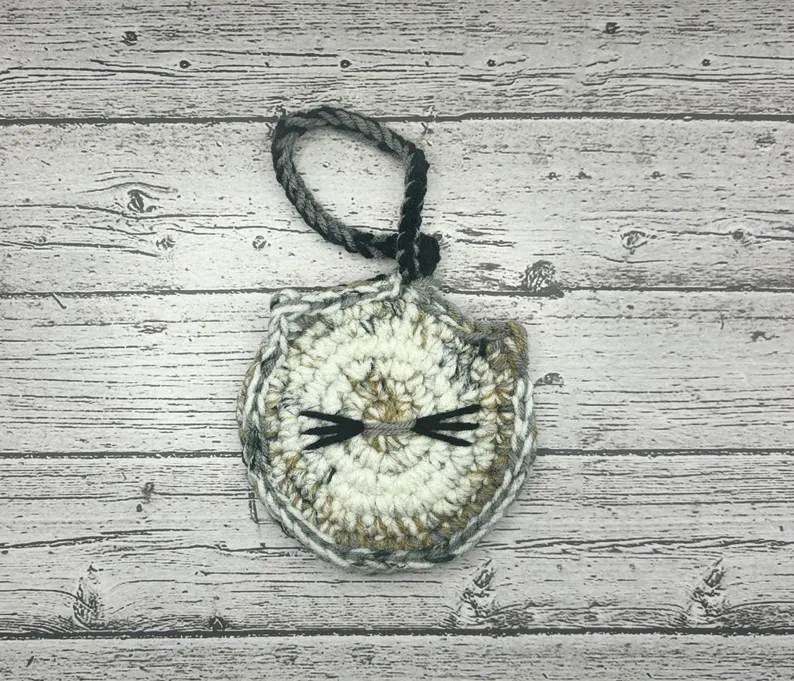 Crocheted Cat Bag Charm - Image 6