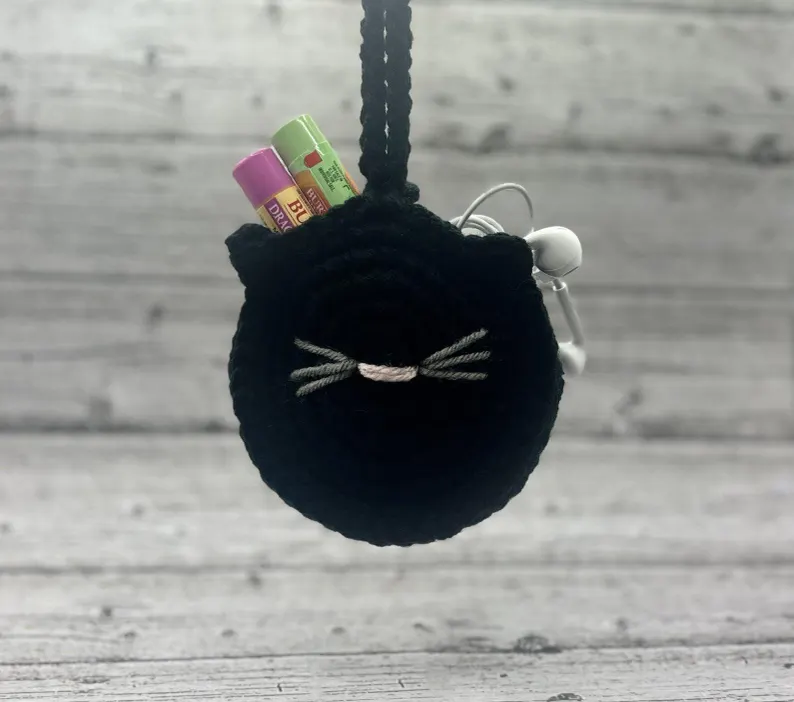 Crocheted Cat Bag Charm - Image 5