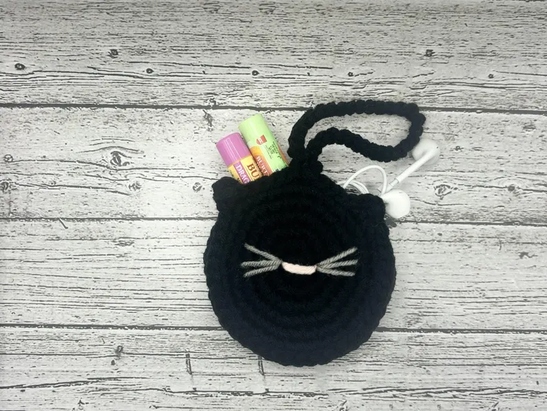 Crocheted Cat Bag Charm - Image 4