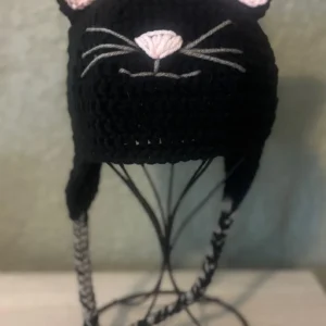 Crocheted Cat Hat - Image 4