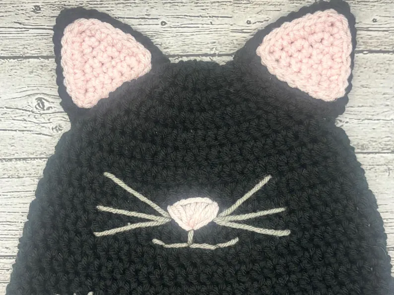 Crocheted Cat Hat - Image 3