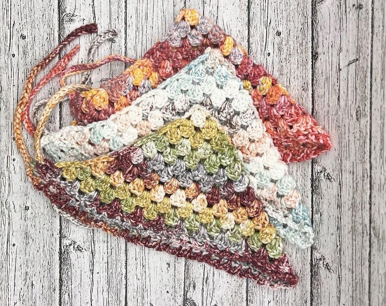Crocheted Cotton Bandanas
