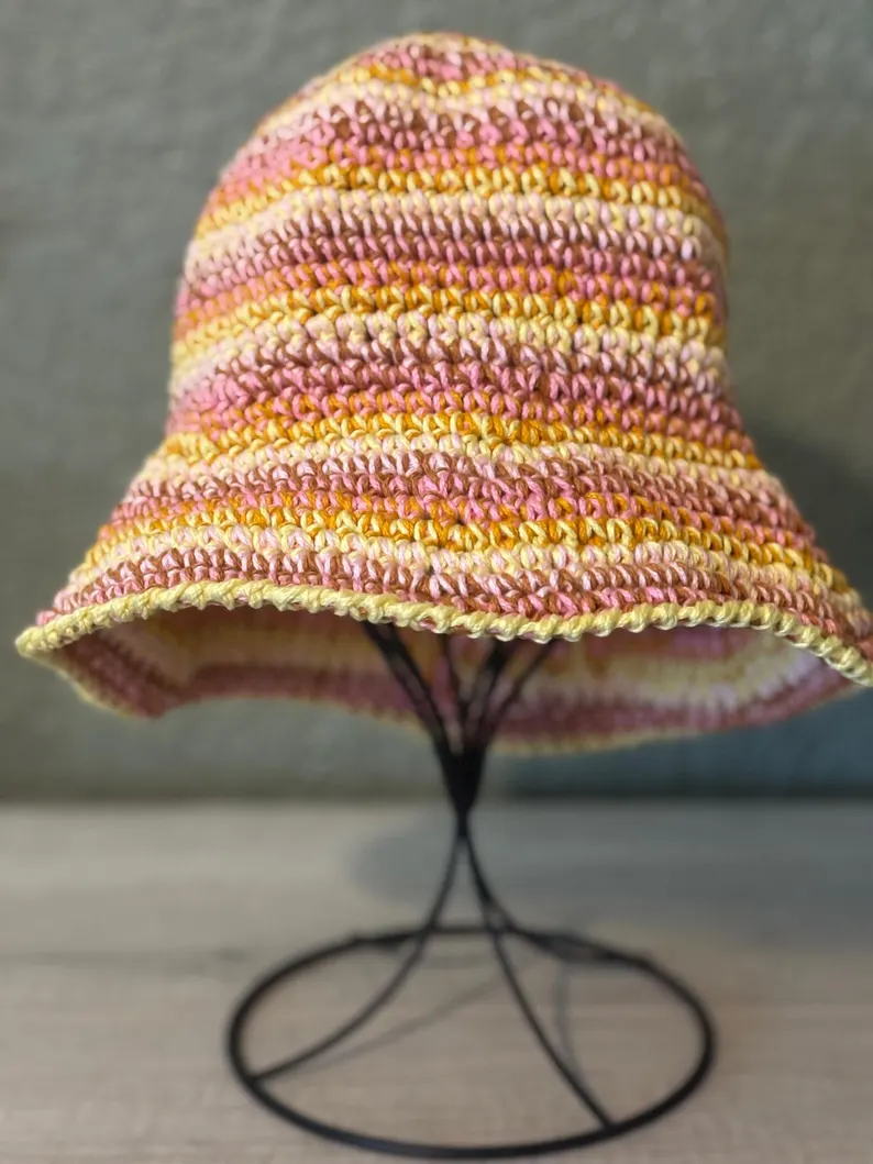 Crochet Cotton Sun Hat - Image 2