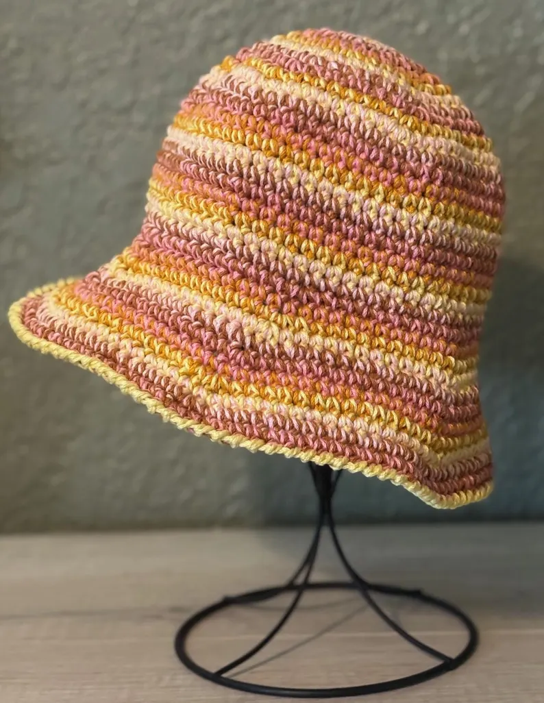 Crochet Cotton Sun Hat - Image 5