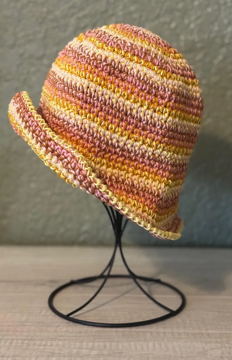 Crochet Cotton Sun Hat - Image 4