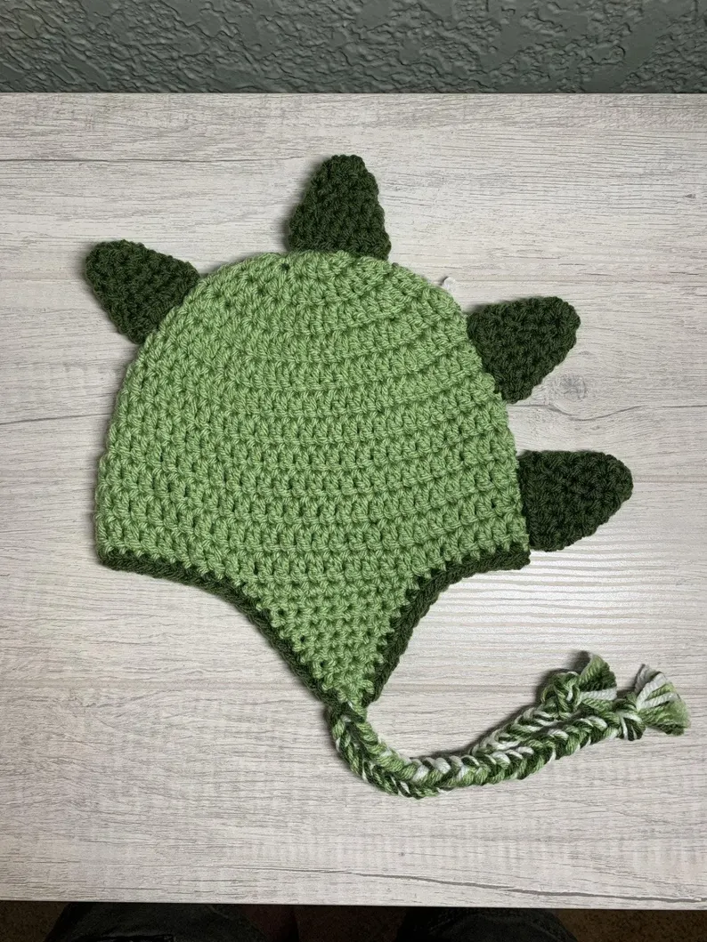 Handmade Crochet Dinosaur Hat - Image 8