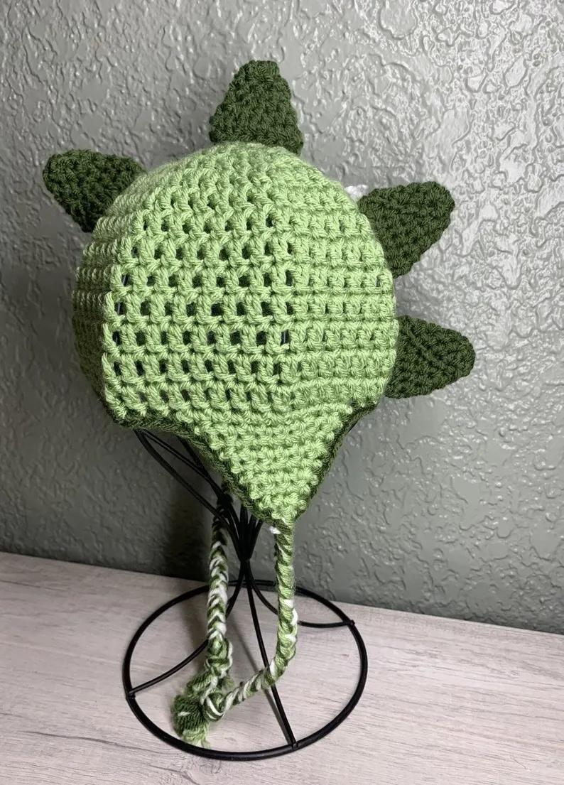 Handmade Crochet Dinosaur Hat - Image 7