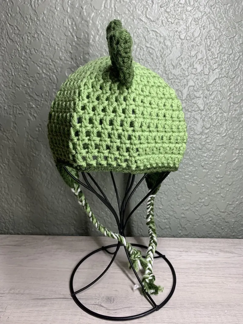 Handmade Crochet Dinosaur Hat - Image 6