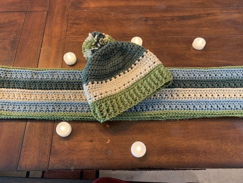 Crocheted Hat and Infinity Scarf - Image 2