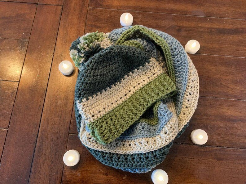 Crocheted Hat and Infinity Scarf - Image 8