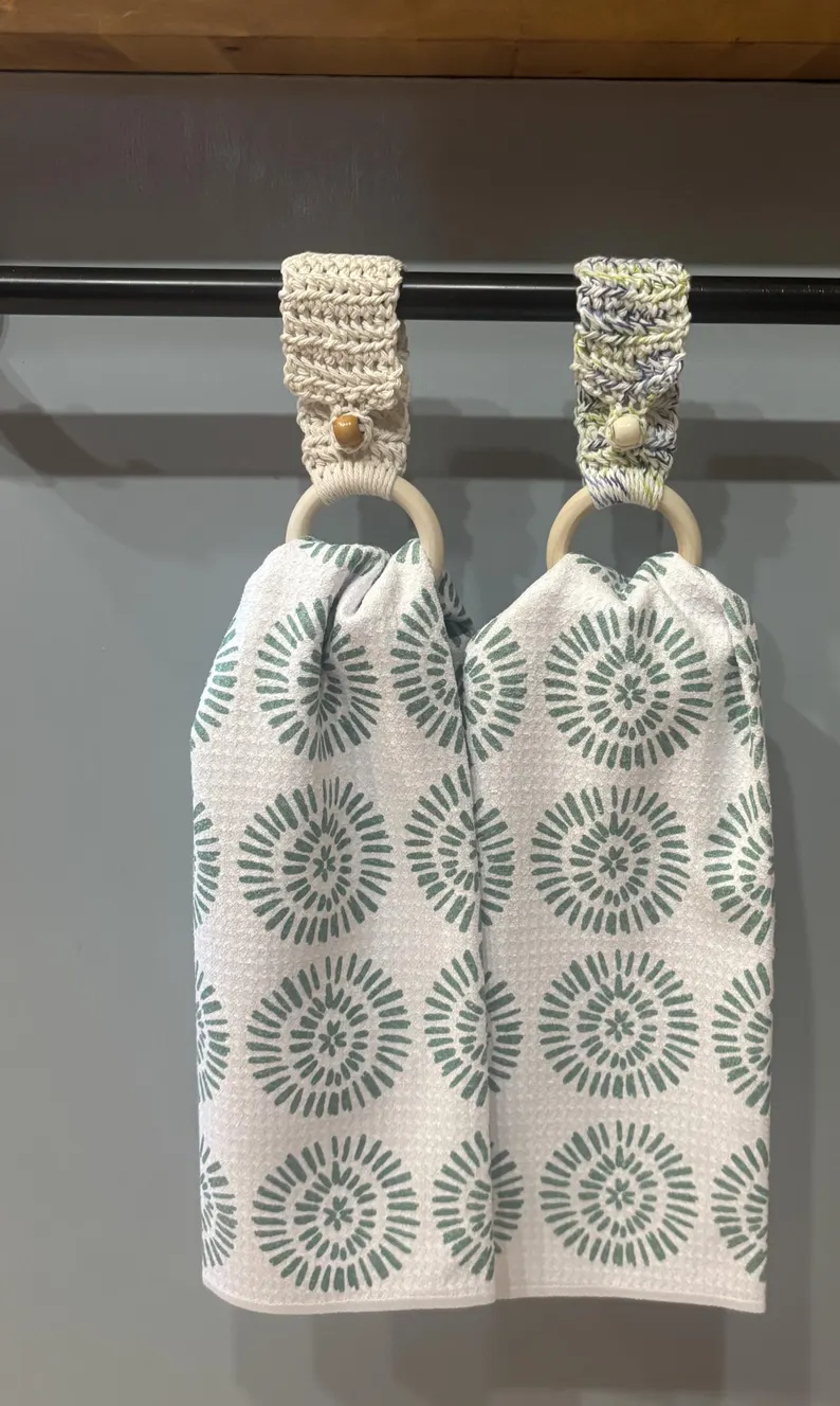 Crochet Kitchen Towel Holder - Image 2
