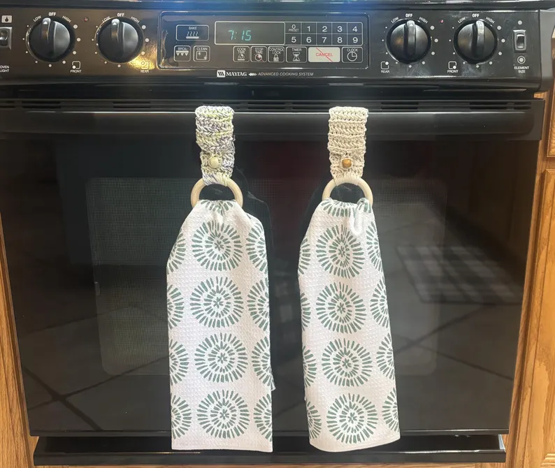 Crochet Kitchen Towel Holder - Image 7