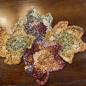 Crochet Leaf Coasters
