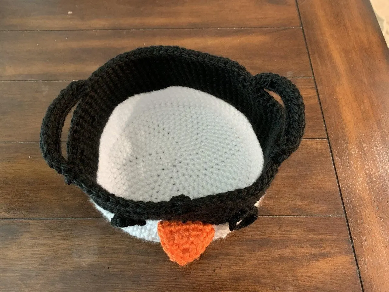 Penguin Crocheted Basket - Image 2