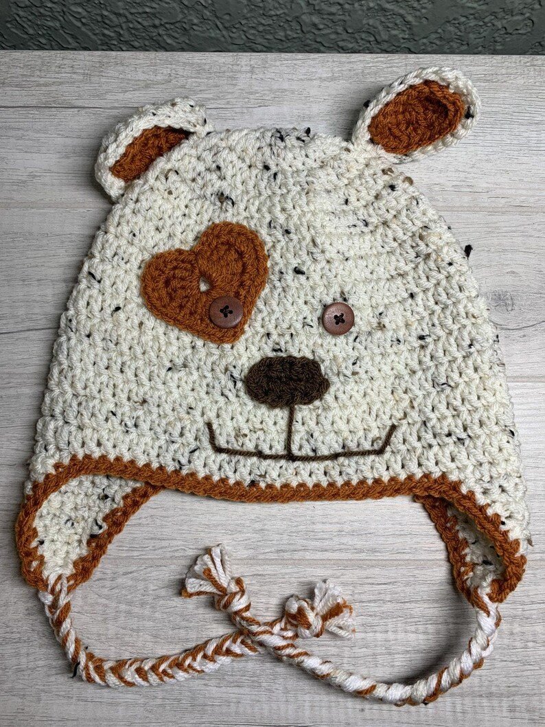 Crochet Puppy Hat With Heart - Image 8
