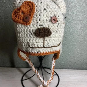 Crochet Puppy Hat With Heart - Image 7