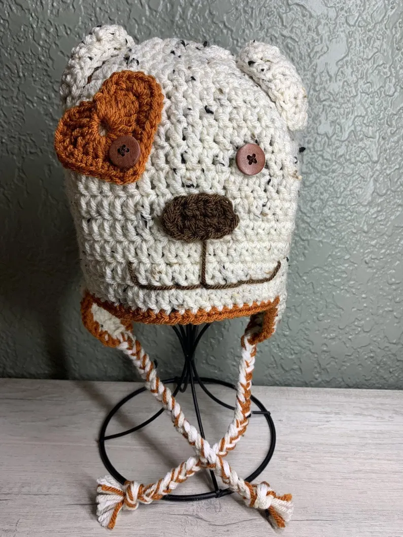 Crochet Puppy Hat With Heart - Image 7