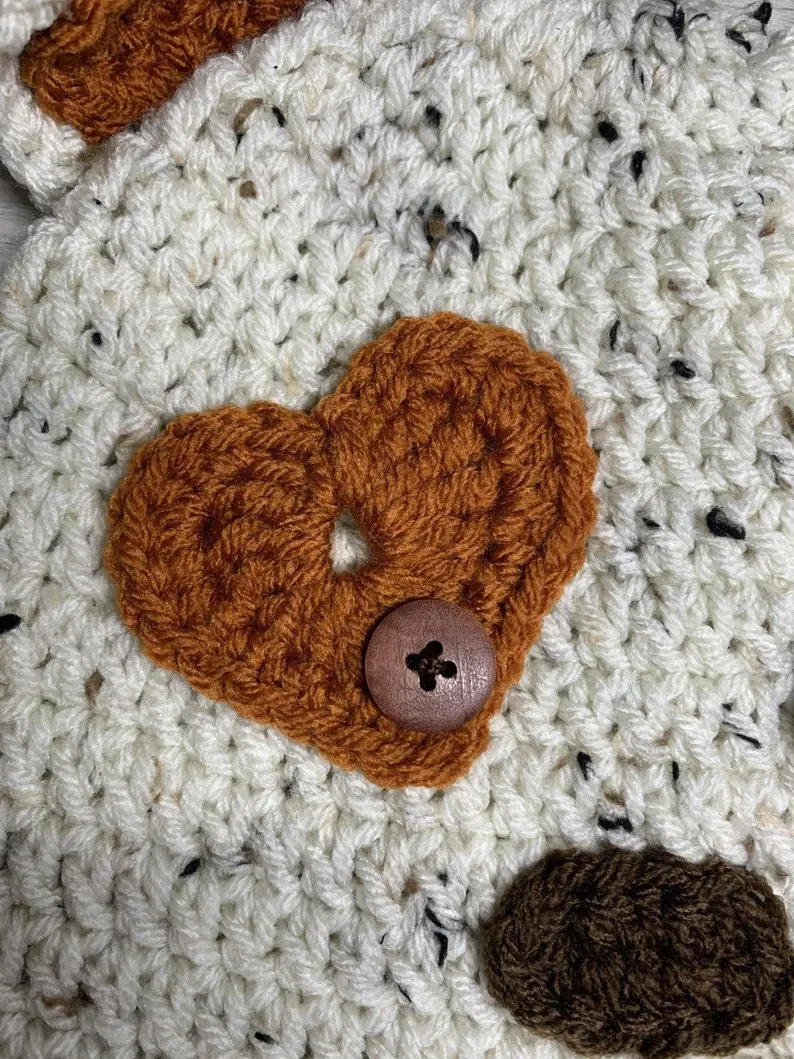 Crochet Puppy Hat With Heart - Image 5