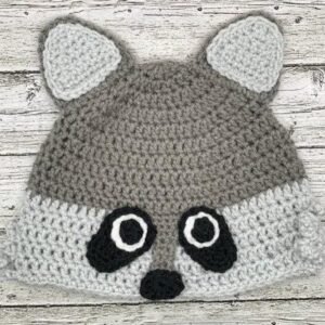 Crochet Raccoon Hat