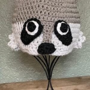 Mischievous Crochet Raccoon Hat - Image 6