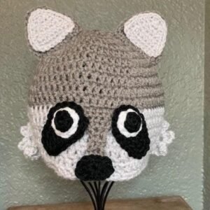 Mischievous Crochet Raccoon Hat - Image 5