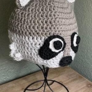 Crochet Raccoon Hat