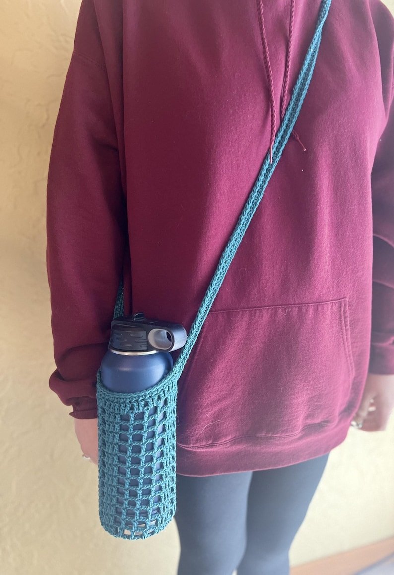 Crocheted Water Bottle Holder - Image 6