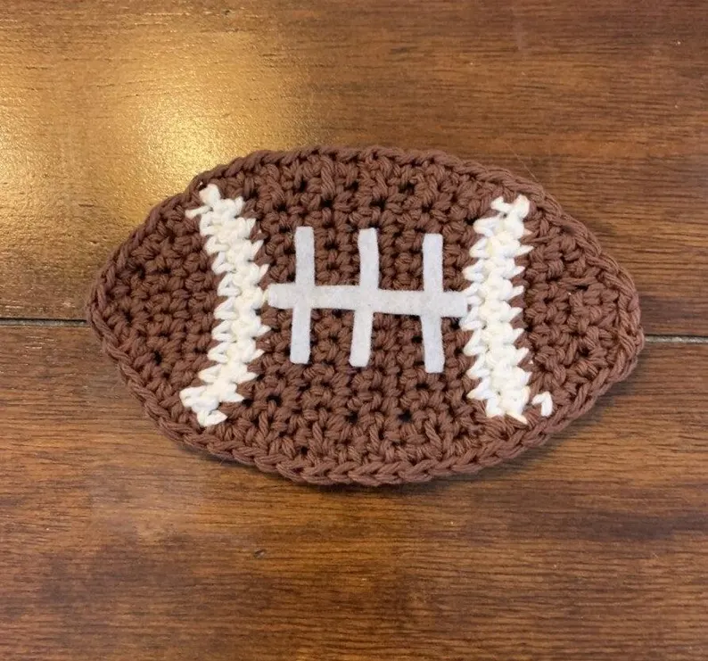 Crochet Football Coasters - Image 2