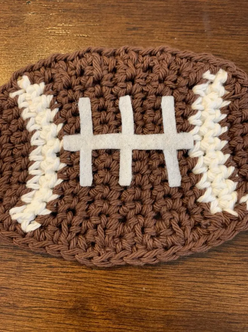 Crochet Football Coasters - Image 5