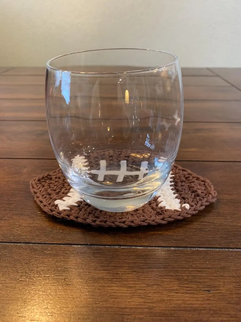 Crochet Football Coasters