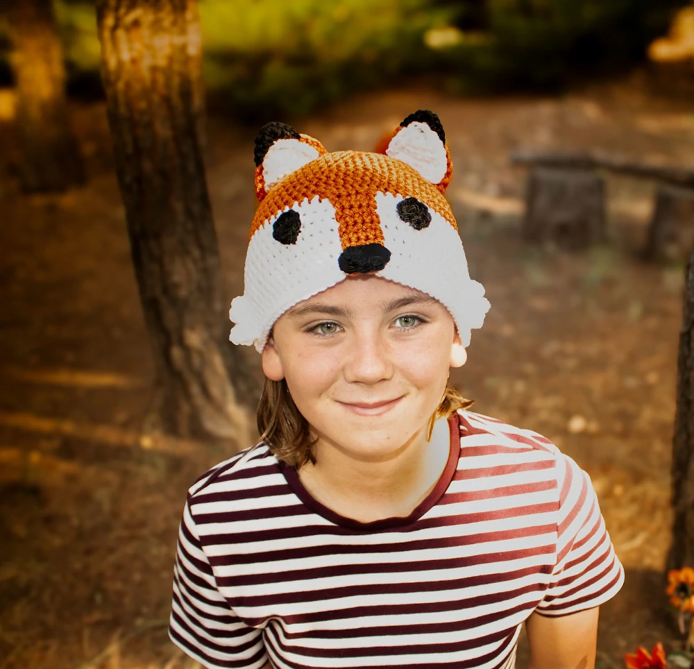 Crochet Sly and Clever Fox Hat - Image 2