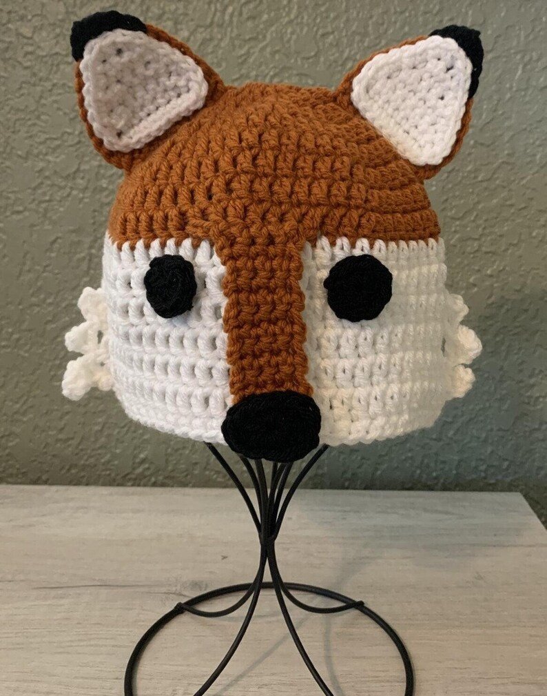 Crochet Sly and Clever Fox Hat - Image 4