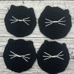 Crochet Cat Coasters