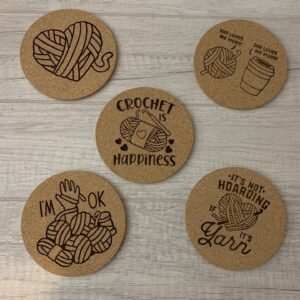 Yarn Cork Coasters