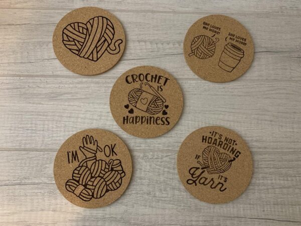 Yarn Cork Coasters - Image 1