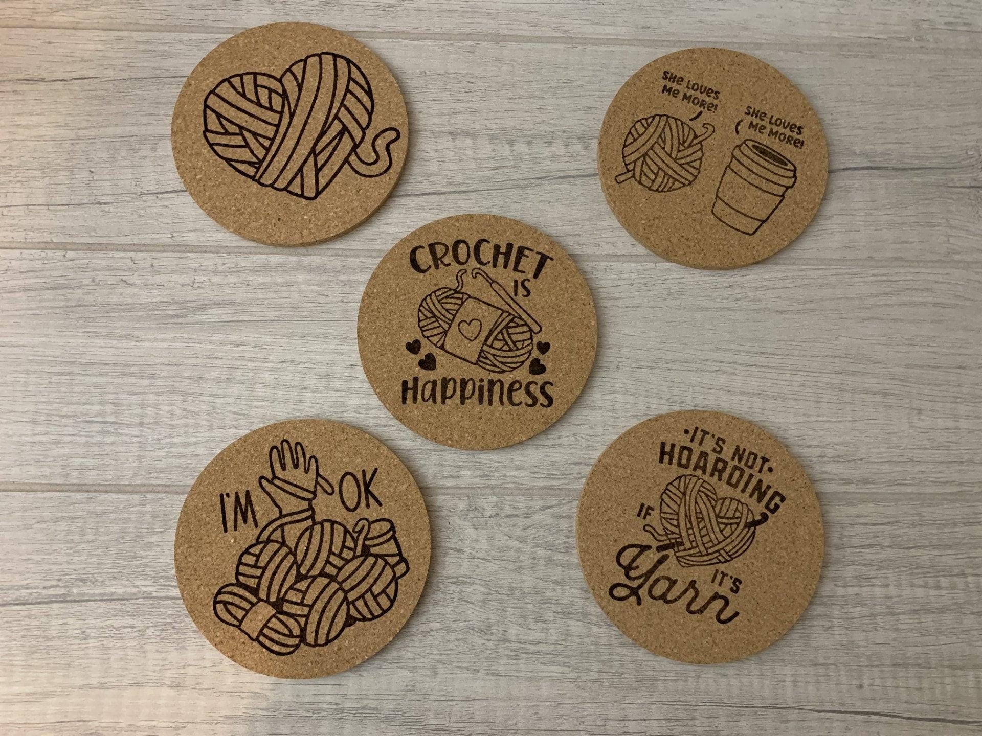 Yarn Cork Coasters - Image 1