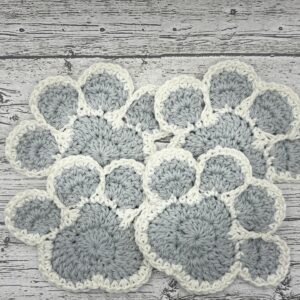 Crocheted Paw Coasters