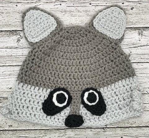 Mischievous Crochet Raccoon Hat - Image 1